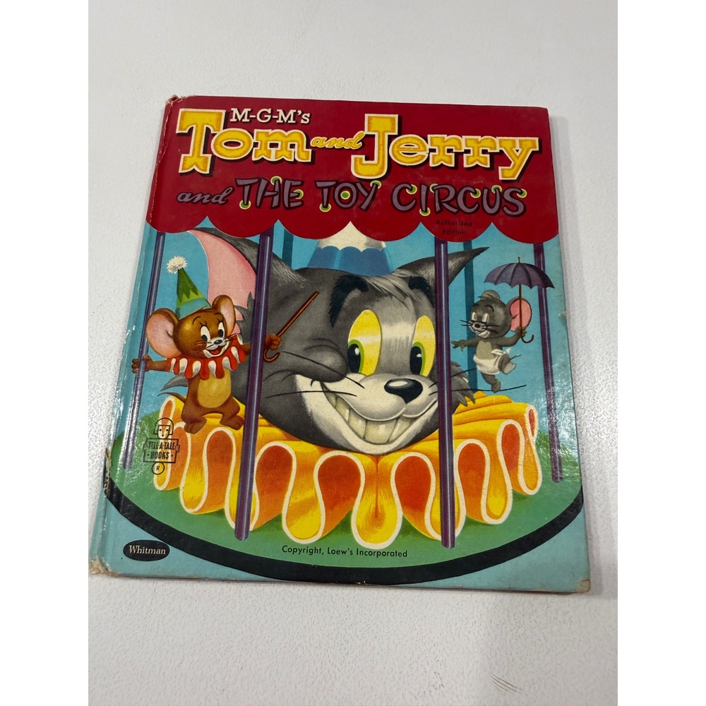 Vintage 1953 Tom and Jerry and the Toy Circus Whitman Tell-a-Tale Book MGM